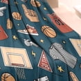thumbnail image 3 of Blue Basketball Related Items Pattern Blanket,Comfortable Soft Lamb Wool Throw Blanket,All Season,Warm Lightweight Blankets for Sofa Bed Couch Living Room Chair,30"x40", 3 of 4