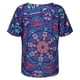 thumbnail image 4 of Puntoco Mujeres Casual Impresión Mangas Cortas O-Cuello Camiseta Suelta Blusa tops Puntoco Puntoco-1341, 4 of 9
