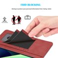 thumbnail image 2 of Takfox For Samsung Galaxy S22 / S22 Plus Wallet Case, With RFID Blocking Leather Credit Card Holder Slots Flip Folio Book [Detachable Magnetic] Case Shockproof Cover,Red, 2 of 7