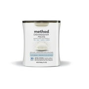 Method Dishwasher Detergent Packs, Free + Clear, 30 Count, 17.2 Ounce - Pack Of 1