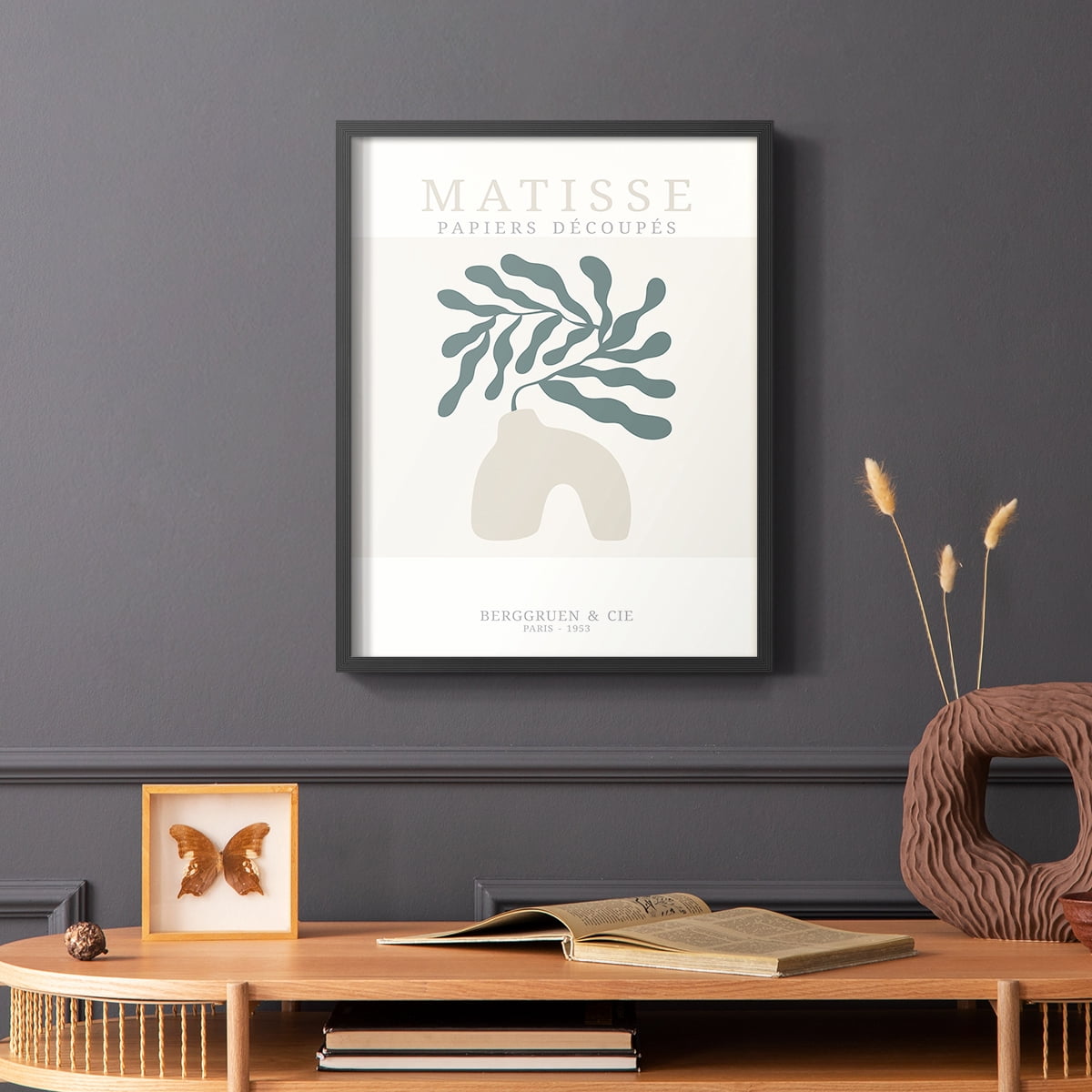 Matisse CDXXXVI in Black Solid Wood Framed Print No Nail Hanging