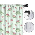 thumbnail image 4 of Dinosaur and Rose Light Green Pattern Insulated Teens Curtains Set Of 2, Bedroom Essentials, Toddler Room Decor 52"x63", 4 of 5