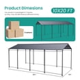 thumbnail image 5 of MOALCOFER 10'x20' Metal Carport,Heavy Duty Carport with Galvanized Steel for Cars,Boats,Truck, 5 of 8
