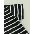 thumbnail image 6 of Bagilaanoe 2pcs Toddler Baby Boy Short Pants Set Short Sleeve Striped Print T Shirt Tops + Shorts 6M 12M 18M 24M 3T Kids Casual Summer Outfits, 6 of 9