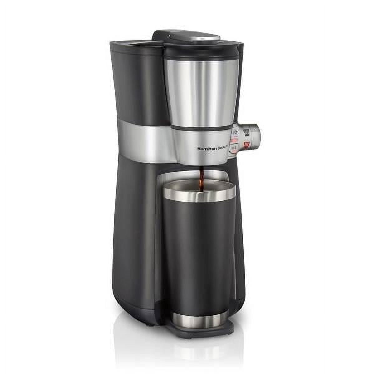 Hamilton Beach  16 oz Cold Brew & Hot Coffee Maker, Black & Silver