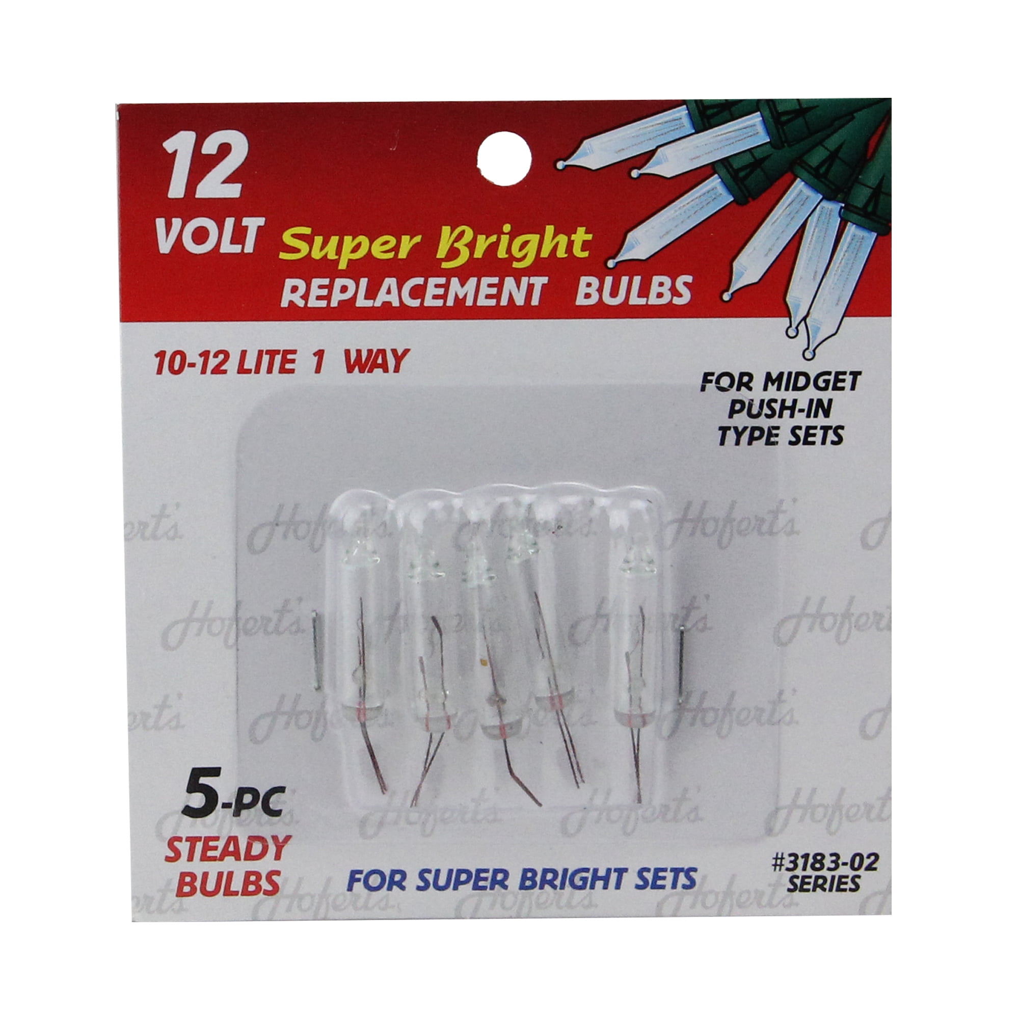 Pack of 5 Clear Mini Replacement Christmas Light Bulbs 12V Walmart Canada