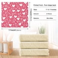 thumbnail image 3 of Haosy 6 Packs Kitchen Dish Towels Soft Absorbent Red Doodled Hearts Dish Cloths 11"x11", 3 of 9