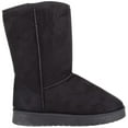 thumbnail image 5 of ABSOLUTE FOOTWEAR Womens Easy Slip On Warm Winter Cosy Outdoor Boot with Thick Faux Fur Inners - Black - US 8, 5 of 7