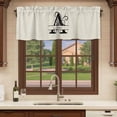 thumbnail image 6 of Letter A Curtain Valances for Windows, Kitchen Valance Window Treatments Panel 2 Pack, Monogram Words Rod Pocket Short Curtains for Bathroom Bedroom 60 x 18 Inch, 6 of 8