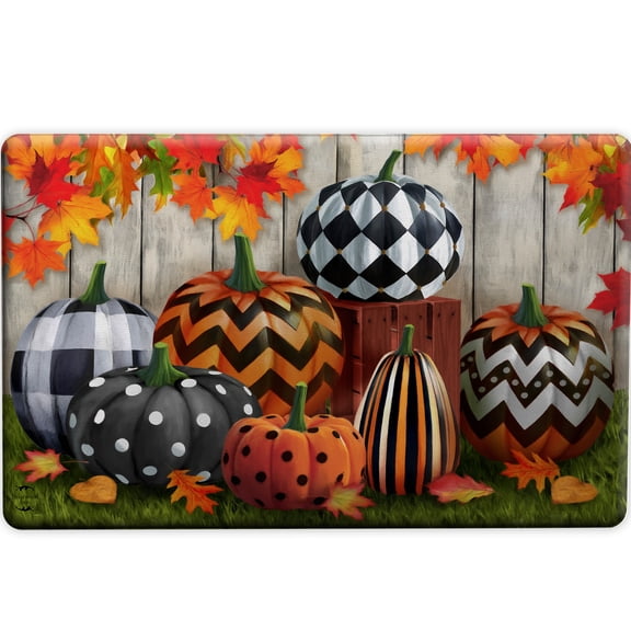 Briarwood Lane Fall Comfort Mat 30x18 Patterned Pumpkins For Fall Comfort Mat