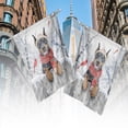 thumbnail image 4 of Playful Doberman Pinscher Welcomes Winter Snowy Day with Cardinal Bird House Flag 28x40in Double Sided Doberman Dog Lover Gifts Outdoor Decor - 2017, 4 of 5