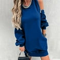 thumbnail image 2 of Mrat Women's Lightweight Zip up Hoodie Women Long Hooded Pullover Casual Workout Soft Fall Zipper Shoulder Outfits Winter Oversized Sweatshirts S-78 Blue XXL, 2 of 8
