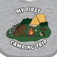 thumbnail image 4 of Inktastic My First Camping Trip-camping Hedgehog Boys or Girls Baby Bib, 4 of 4