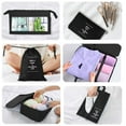 thumbnail image 6 of Packing Cubes for Travel, 8Pcs Travel Cubes Set Foldable Waterproof Suitcase Organizer Luggage Storage Bag, Black, 6 of 7