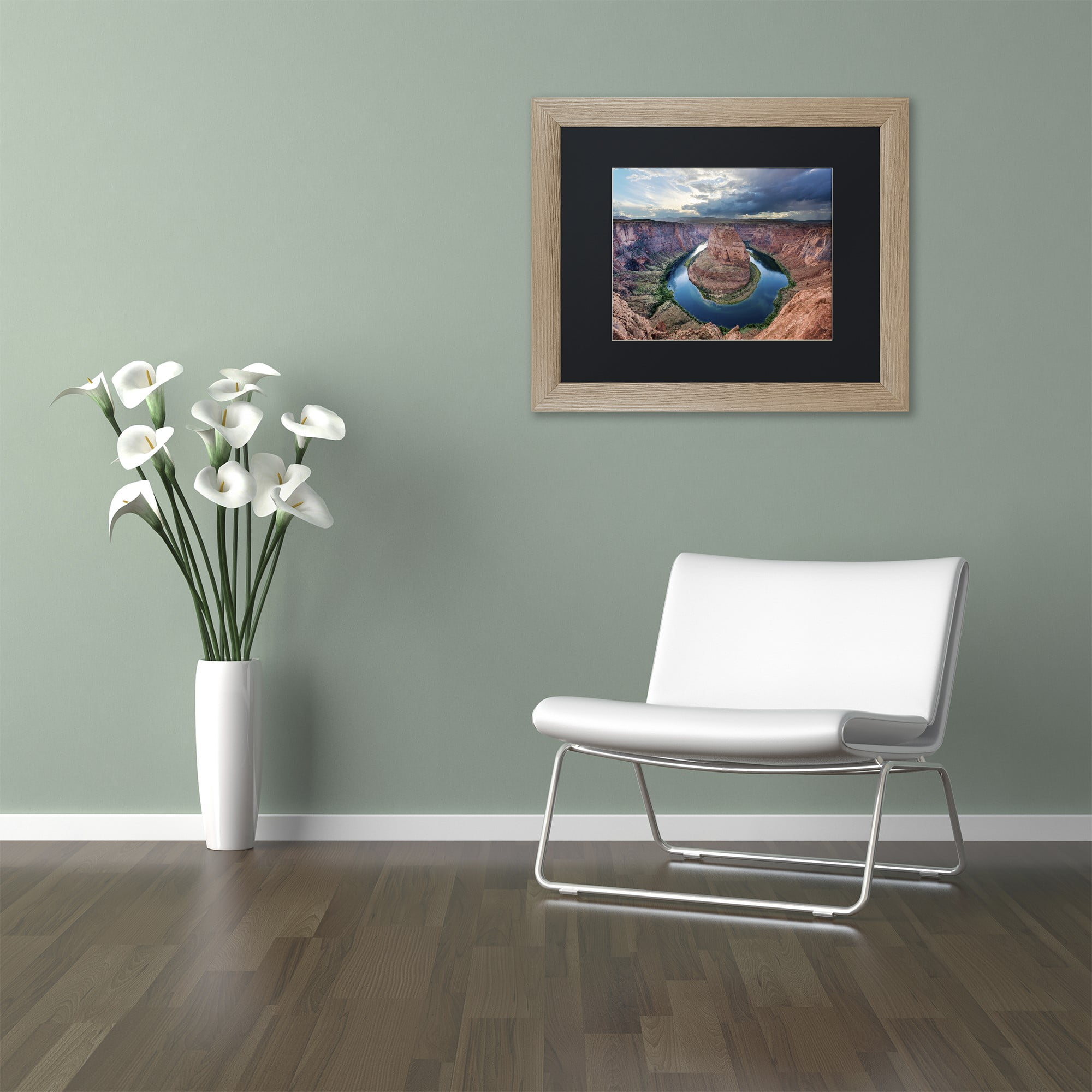 Trademark Fine Art "Around the Bend" Canvas Art by Michael Blanchette Photography Black Matte, Birch Frame
