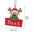 thumbnail image 2 of Decor Wooden Christmas Tree Snowman Wood Chip Pendant Colorful Wood Chip Christmas Ornament Pendant 10pcs Fall Decorations on Clearance, 2 of 2