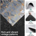thumbnail image 3 of Gold Black Checkered Pattern Kitchen Rugs Sets Of 3,Kitchen Runner Rugs Non Skid Washable,Decorative Kitchen Floor Mats for Kitchen,Sink,Laundry,17"x30"+ 17"x47" + 17"x59", 3 of 6