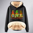 thumbnail image 3 of Christmas Cute Gnomes Hoodies for Women 2025 Long Sleeve Heavyweight Holiday Hooded Sweatshirt Pullover Tops, 3 of 5