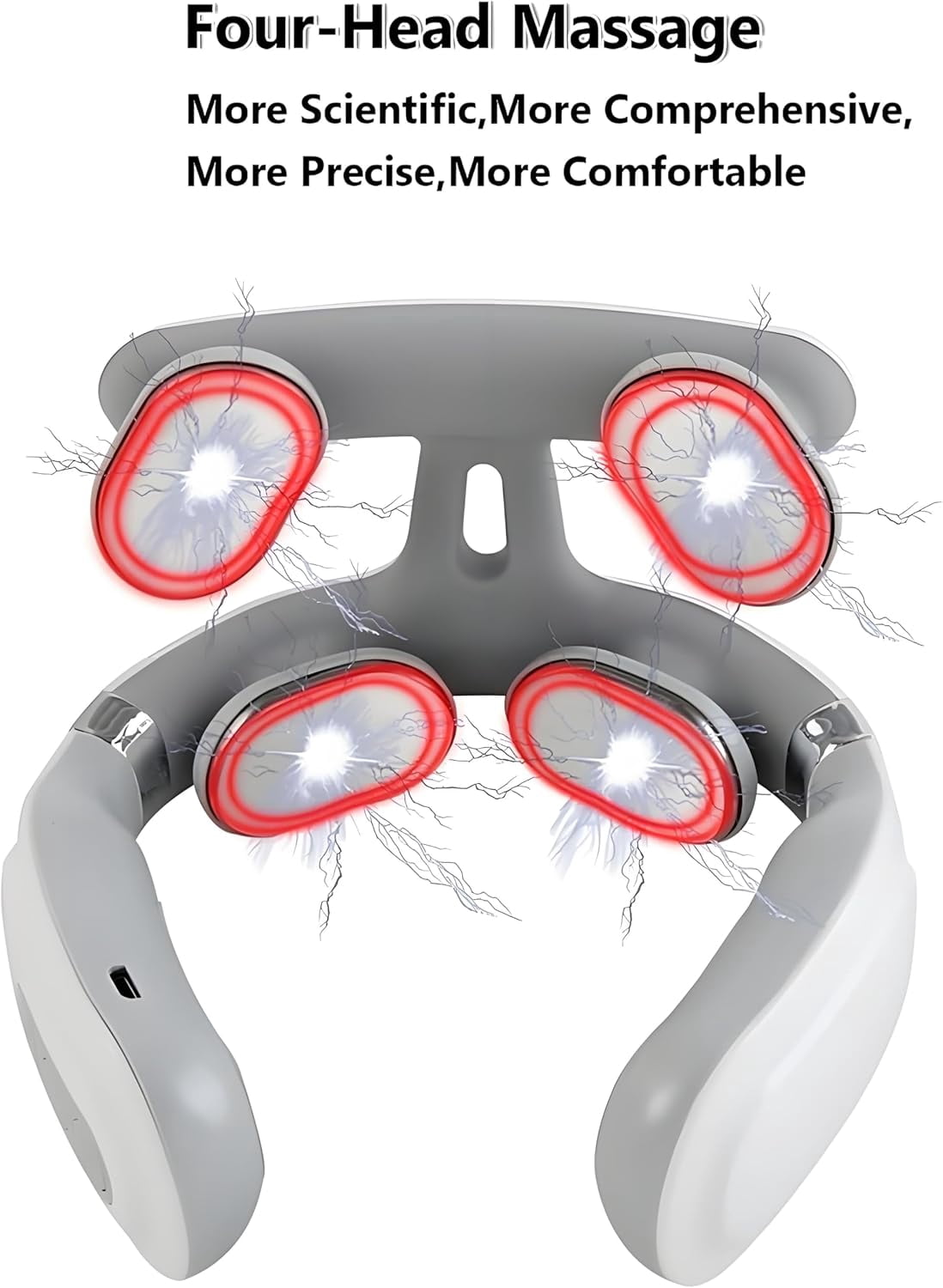Neck Massager-Portable Upgraded 4-Head Electric Massagers Set with 6 Modes & 15 Levels, Promote Muscle Relaxation