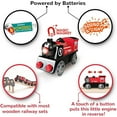 thumbnail image 5 of Hape: Battery Powered Engine No.1 - Red-White-Black - Wooden Light & Sound Train Toy, Forward/Reverse, Compatible w/ Most Wooden Railway Sets, Kids 3+, 5 of 8