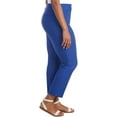thumbnail image 5 of Hilary Radley Women Mid-Rise Stretch Pull-On Ankle Pant (Mazarine Blue,Large), 5 of 8