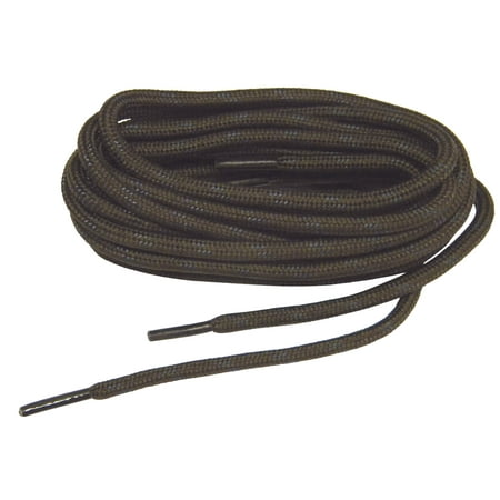 

60 Inch 152 cm Brown with Black Kevlar® reinforced proTOUGH™ Heavy Duty Round Boot Shoelaces (2 pair pack)