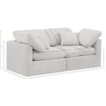 thumbnail image 3 of Meridian Furniture Indulge 70" Contemporary Velvet Modular Sofa in Cream, 3 of 9