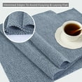 thumbnail image 4 of Table Runner 48 Inch Long Dusty Blue Dresser Scarf Small Kitchen Table Runner Modern Geometric Bedroom Furniture Top Cover Dining Room Table Topper Washable Cloth Strip Sash Short Coffee Table Runner, 4 of 8