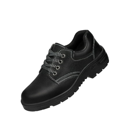 

Lacyhop Women Men Sneakers Breathable Safety Shoe Steel Toe Work Sneaker Workplace Indestructible Working Boot Slip Resistant Air Cushion Shoes Puncture-proof Black 9