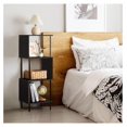4 Tier Bookshelf for Small Spaces Narrow Black Bookcase Organizer S