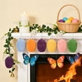 thumbnail image 1 of Paquete de 12 colgantes de huevos de Pascua de plástico de 6 cm, decoración multicolor | Rellenos para cestas de Pascua ligeros y reutilizables, decoraciones para fiestas y búsqueda de huevos., 1 of 6