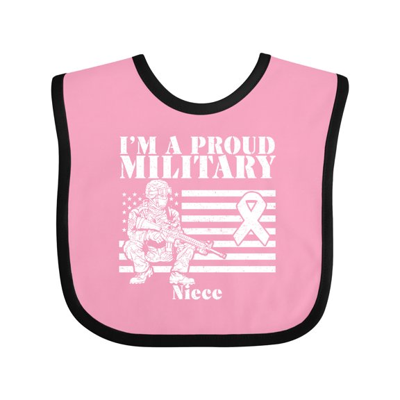 Inktastic Proud Military Niece Red Friday Girls Baby Bib
