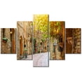 thumbnail image 1 of TISHIRON 5PCS Framed Street Theme Canvas Wall Art Set,50"x24" Town and Flower Wall Canvas Art Decor, 1 of 7