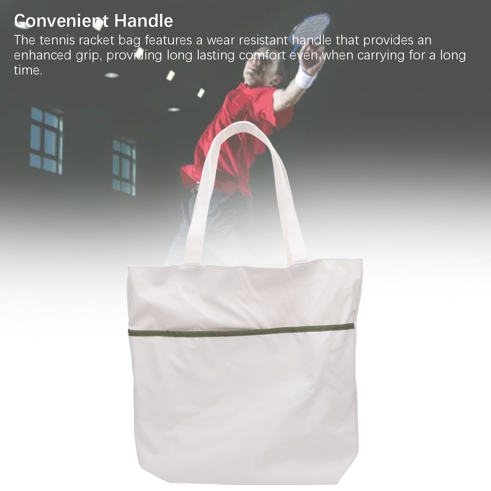 Nieyigj Professional Tennis Handbag Water Resistant Fabric Large Capacity 17.7x16.5x2in (45x42x5cm) Stylish Look Tennis Racket Shoulder Bag for Travel Outdoor Gym Squash Racquet Sports Gear