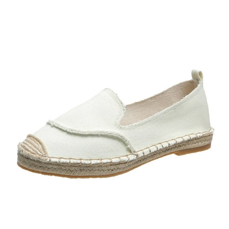 

ZHAGHMINshoes For Women Slip Onwomen S Color Solid Fashion Retro Canvas Shoes Flat Mouth Casual Shallow Women S Casual Shoes Business Casual Shoes For Women For Summer Women Casual Shoes Size 8 Leat