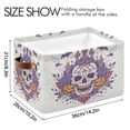 thumbnail image 3 of Foldable Storage Basket,Canvas Fabric Foldable Storage Bins with Handles Open Home Storage Bins Boxes for Toy Book Shelf Closet Baskets Skull with Candles, 3 of 8