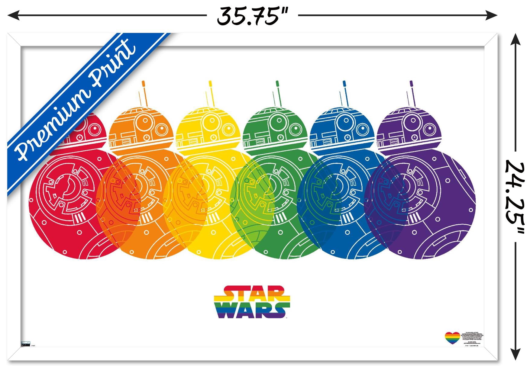 Star Wars: Saga - BB-8 Pride Wall Poster, 22.375" x 34" Framed