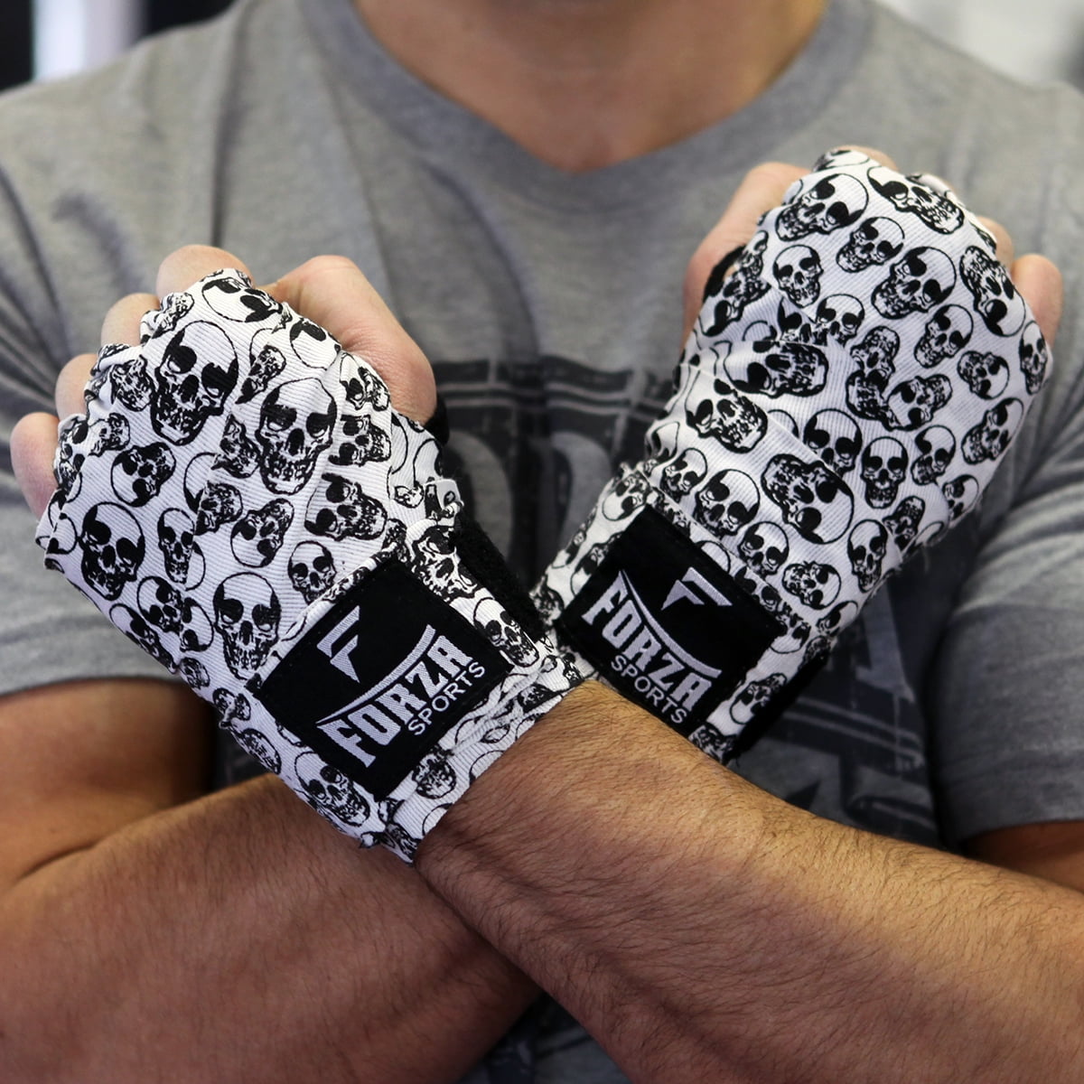 Forza Sports 180" Mexican Style Boxing and MMA Handwraps KTFO Gray 