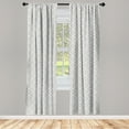 thumbnail image 5 of Ambesonne Grey Window Curtains, Victorian Damask Floral, Each 28" W x 95" L, Grey White, 5 of 5