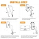 thumbnail image 4 of Doors Off Mirrors for Jeep Wrangler CJ YJ TJ JK JL & Unlimited, Wider Rearview Mirrors Square Door S, 4 of 5