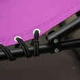 thumbnail image 4 of Resenkos Foldable Chaise Lounge, 4-Position Reclining Back, Trifold Portable design And Breathable Mesh, Purple, 4 of 11