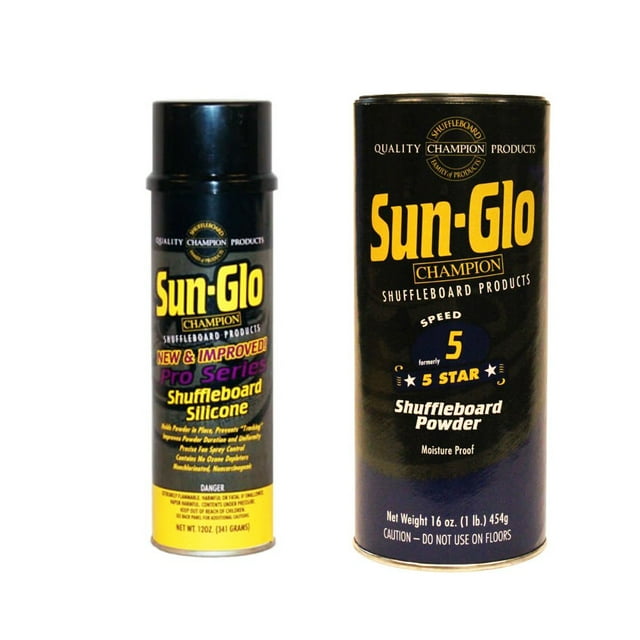 SunGlo Silicone Shuffleboard Spray (12 oz.) & 5 Speed Shuffleboard