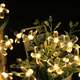 thumbnail image 3 of Guirnalda de luces solares, guirnalda de luces LED solares, decoración de jardín exterior impermeable, linternas de pesca, luces navideñas decorativas con flores - Luz blanca cálida, 3 of 3