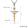 thumbnail image 7 of Lovelords Fashion Crucifix Jesus Christ Men Jewelry 14K Gold Cross Pendant With Neck Chain Necklaces For Man Women, 7 of 7