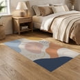 thumbnail image 2 of ODIKA 5'x7' Soft Pastel Multicolor Abstract Design Washable Area Rug Modern Artistic Flowing Shapes Pattern for Small Living Room, Bedroom, Easy Care, Non-Shedding, Pet Friendly, 2 of 7