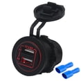 thumbnail image 1 of Amdohai Dual USB Charger Socket Waterproof Power Outlet 4.8A/5V LED Indicator for 12/24V Car RV Boat ATV Marine Motorcycle, 1 of 8