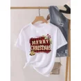 thumbnail image 1 of Camiseta con estampado de ciervo de dibujos animados para mujer, Top de vacaciones de Navidad, camisa de Año Nuevo para mujer, ropa, camiseta gráfica, 1 of 5