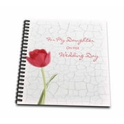 3dRose For My Daughter on Her Wedding Day - Red Tulip - Mini Notepad, 4 by 4-inch