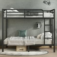 thumbnail image 2 of Generic Full over Full Metal Bunk Bed for Teens & Adults - Space-Saving Design, Noise Reduced, No Box Spring Needed, Heavy-Duty Steel Frame, Black, 2 of 9