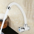 thumbnail image 2 of Grifo monomando de plástico ABS para agua fría para fregadero de cocina, grifo de lavabo apto para lavavajillas con obturador, 2 of 8
